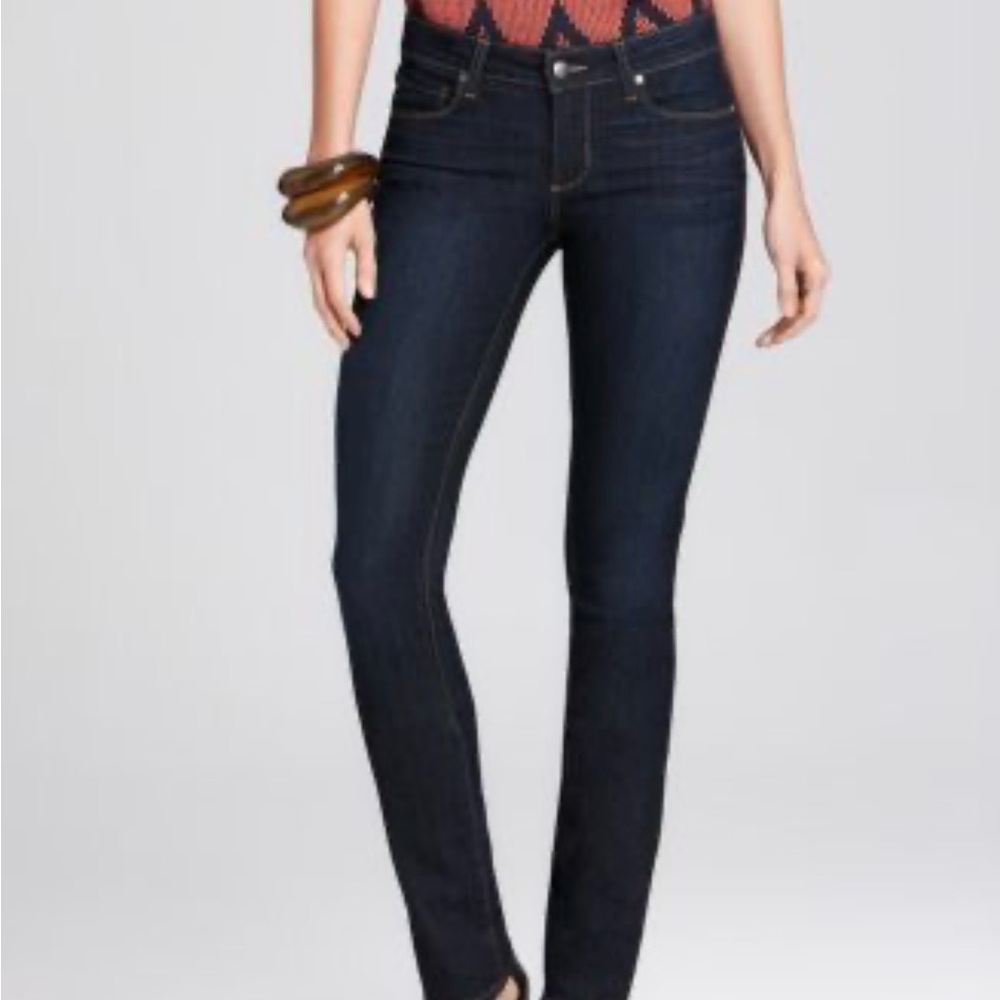 PAIGE Skyline Straight Midrise Jeans 26 Dark Wash